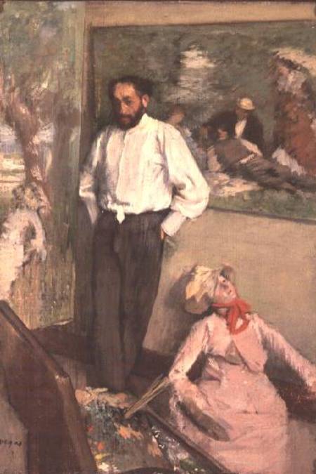 Portrait of Henri Michel-Levy in his studio - Edgar Degas