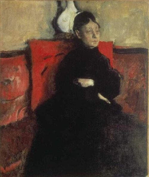 Portrait de la duchesse de Montejasi- Cicerale, la tante de l'artiste - Edgar Degas - Reproductions de tableaux et peintures haut de gamme