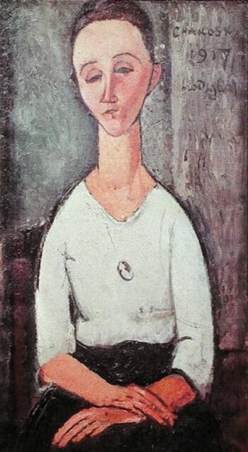 Portrait de Madame Chakowska - Amadeo Modigliani - Reproductions de tableaux et peintures haut de gamme