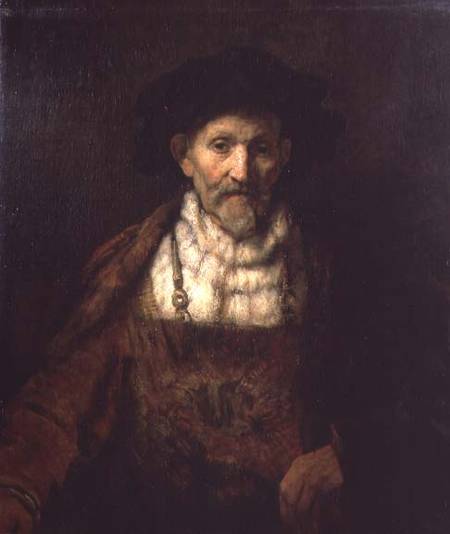 Portrait of an Old Man in Period Costume - Rembrandt van Rijn