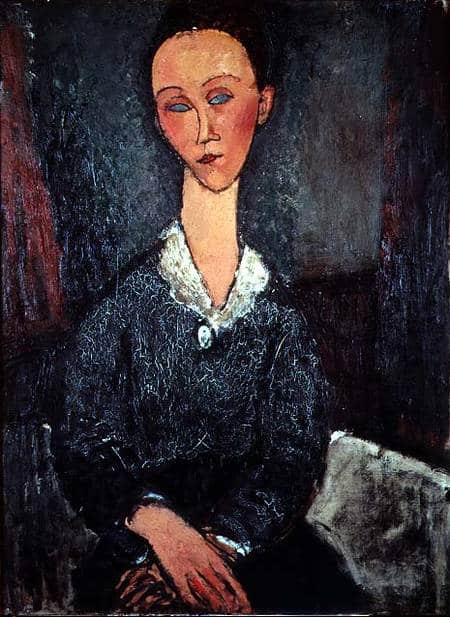 Portrait of a Woman with a White Collar - Amadeo Modigliani