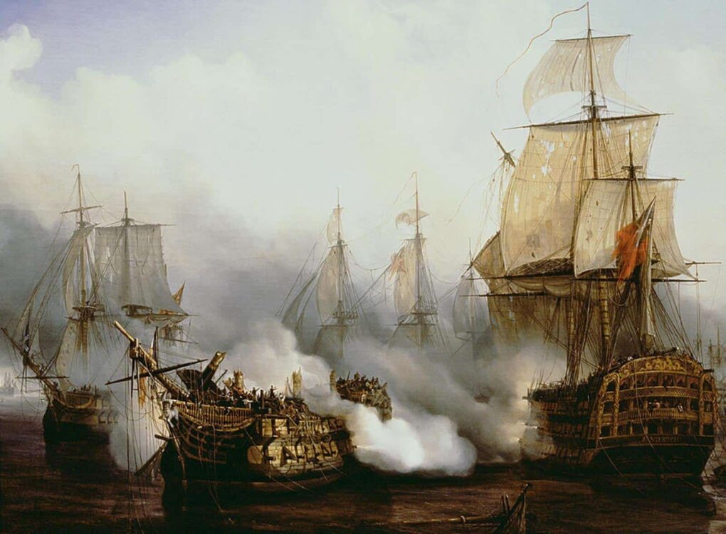 La bataille de Trafalgar - Louis Philippe Crepin - Reproductions de tableaux et peintures haut de gamme