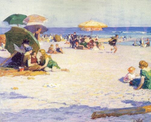 Long Beach - Edward Henry Potthast - Reproductions de tableaux et peintures haut de gamme