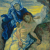 Pieta (d'après Delacroix) - Van Gogh - Reproductions de tableaux et peintures haut de gamme