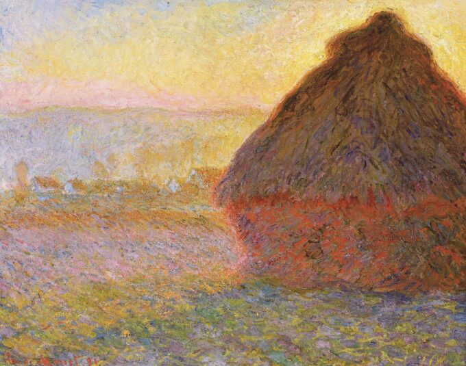 Meule, crépuscule – Claude Monet Oil Painting Reproduction