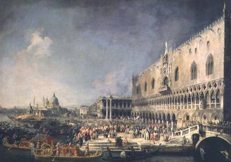 The reception of the French ambassador in Venice - Giovanni Antonio Canal