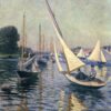 Regatta at argenteuil - Caillebotte - Reproductions de tableaux et peintures haut de gamme