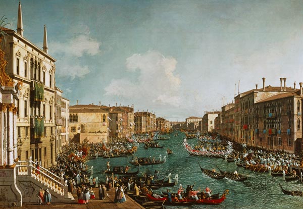 Regattas on the Grand Canal - Giovanni Antonio Canal