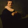 L'homme qui coupe les plumes - Rembrandt van Rijn - Reproductions de tableaux et peintures haut de gamme