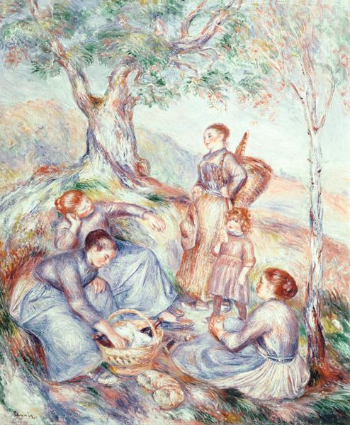 Break during the harvest work - Pierre-Auguste Renoir