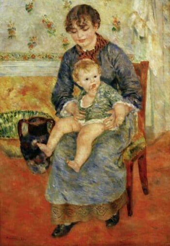 Renoir Mere et enfant 1881 - Pierre-Auguste Renoir - Reproductions de tableaux et peintures haut de gamme