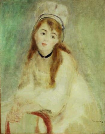 Portrait d'une jeune femme c1876 - Pierre-Auguste Renoir - Reproductions de tableaux et peintures haut de gamme