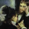 La conversation c.1878 - Pierre-Auguste Renoir - Reproductions de tableaux et peintures haut de gamme