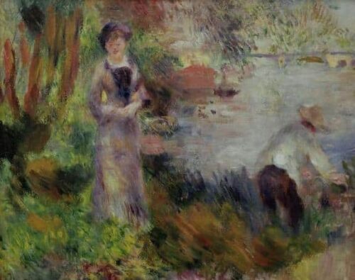 Sur les bords de la Seine à Agenteuil, 1878 - Pierre-Auguste Renoir - Reproductions de tableaux et peintures haut de gamme