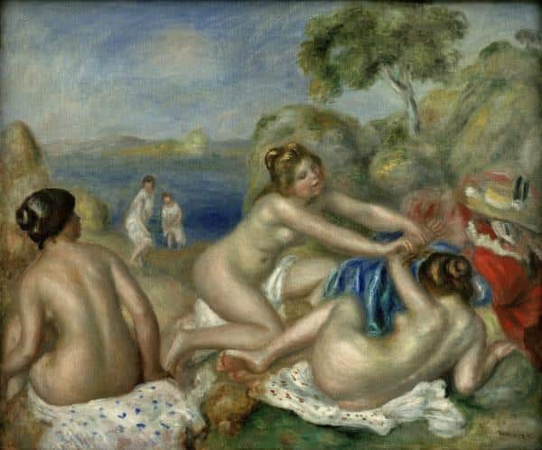 Three Bathers with a Crab c.1897 - Pierre-Auguste Renoir