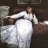 Portrait de Berthe Morisot - Edouard Manet - Reproductions de tableaux et peintures haut de gamme