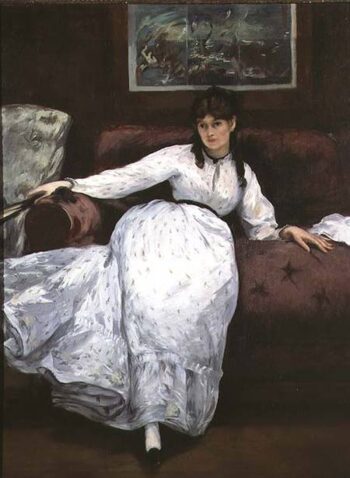 Portrait de Berthe Morisot - Edouard Manet - Reproductions de tableaux et peintures haut de gamme