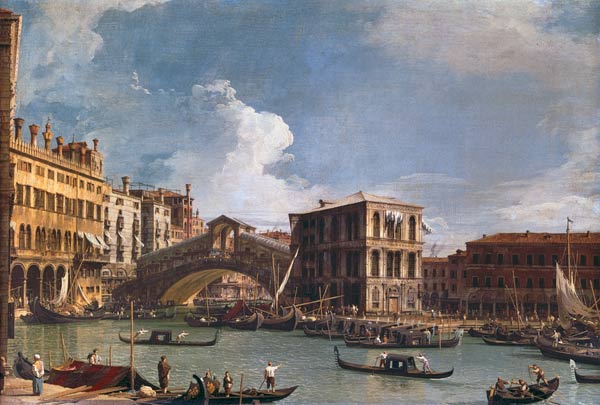 The Rialto Bridge, Venice, seen from the north - Giovanni Antonio Canal