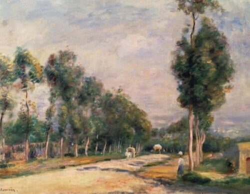 Route près de Louveciennes 1895 - Pierre-Auguste Renoir - Reproductions de tableaux et peintures haut de gamme