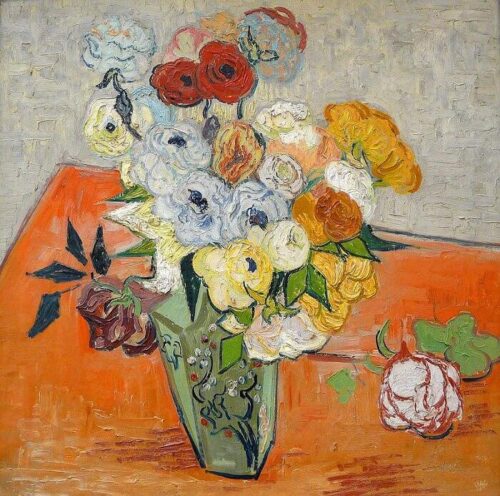 Roses et anémones - Van Gogh - Reproductions de tableaux et peintures haut de gamme