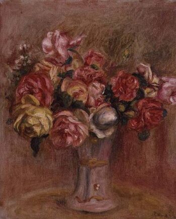 Roses dans un vase de Sèvres - Pierre-Auguste Renoir - Reproductions de tableaux et peintures haut de gamme