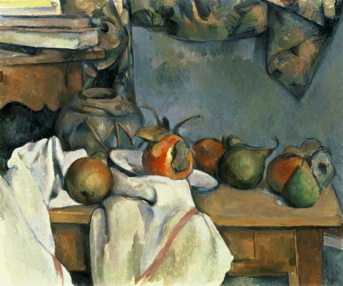 Still Life with a Ginger Jar – Paul Cézanne Oil Painting Reproduction