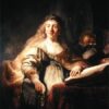 Saskia en Minerve - Rembrandt van Rijn - Reproductions de tableaux et peintures haut de gamme