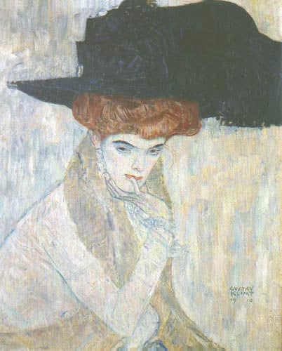 The Black Feather Hat - Gustav Klimt