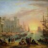 Seaport at Sunset - Claude Lorrain - Reproductions de tableaux et peintures haut de gamme