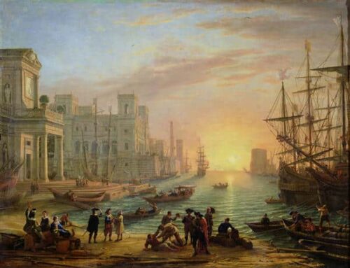 Seaport at Sunset - Claude Lorrain - Reproductions de tableaux et peintures haut de gamme