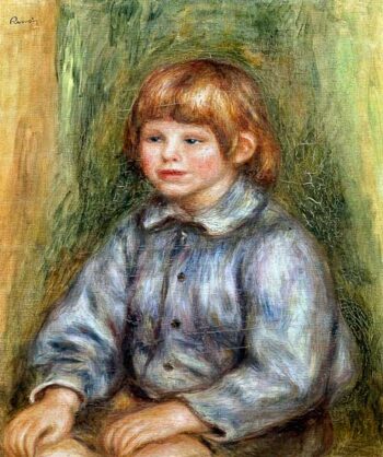 Portrait assis de Claude Renoir - Pierre-Auguste Renoir - Reproductions de tableaux et peintures haut de gamme