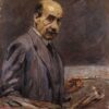 Autoportrait avec la palette vers la droite - Max Liebermann - Reproductions de tableaux et peintures haut de gamme