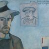 Autoportrait avec le portrait de Gauguin - Paul Gauguin - Reproductions de tableaux et peintures haut de gamme