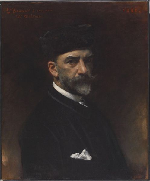 Self-portrait dedicated to William Walters - Léon Bonnat