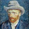 Autoportrait avec un chapeau de feutre gris - Van Gogh - Reproductions de tableaux et peintures haut de gamme