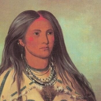 Sha-kó-ka (mint), a Mandan girl - George Catlin - Reproductions de tableaux et peintures haut de gamme