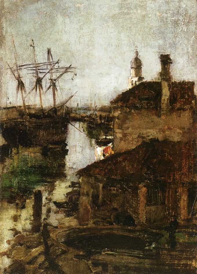 Nave e Molo, Venezia - John Henry Twachtman