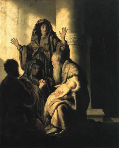 Simon in the Temple II - Rembrandt van Rijn