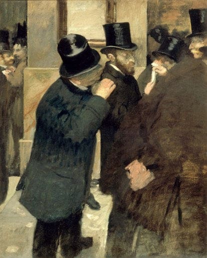 Portraits at the Stock Exchange - Edgar Degas