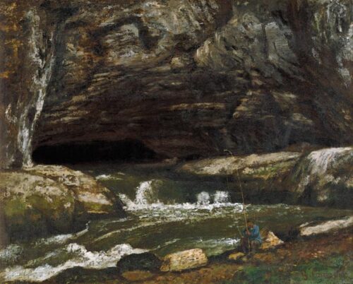 La Source de la Loue ou La Grotte Sarrazine - Gustave Courbet - Reproductions de tableaux et peintures haut de gamme