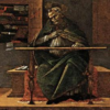 Saint Augustin dans son étude, panneau de la prédelle du Retable de Saint Marc - Sandro Botticelli - Reproductions de tableaux et peintures haut de gamme