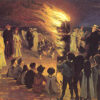 Feu de joie de la St-Jean sur la plage de Skagen - Peder Severin Kroyer - Reproductions de tableaux et peintures haut de gamme