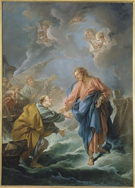 St. Peter Invited to Walk on the Water - François Boucher - Reproductions de tableaux et peintures haut de gamme