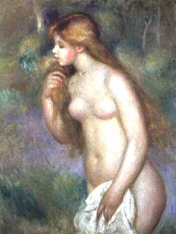 Baigneur debout de Pierre-Auguste Renoir - Reproductions de tableaux et peintures haut de gamme