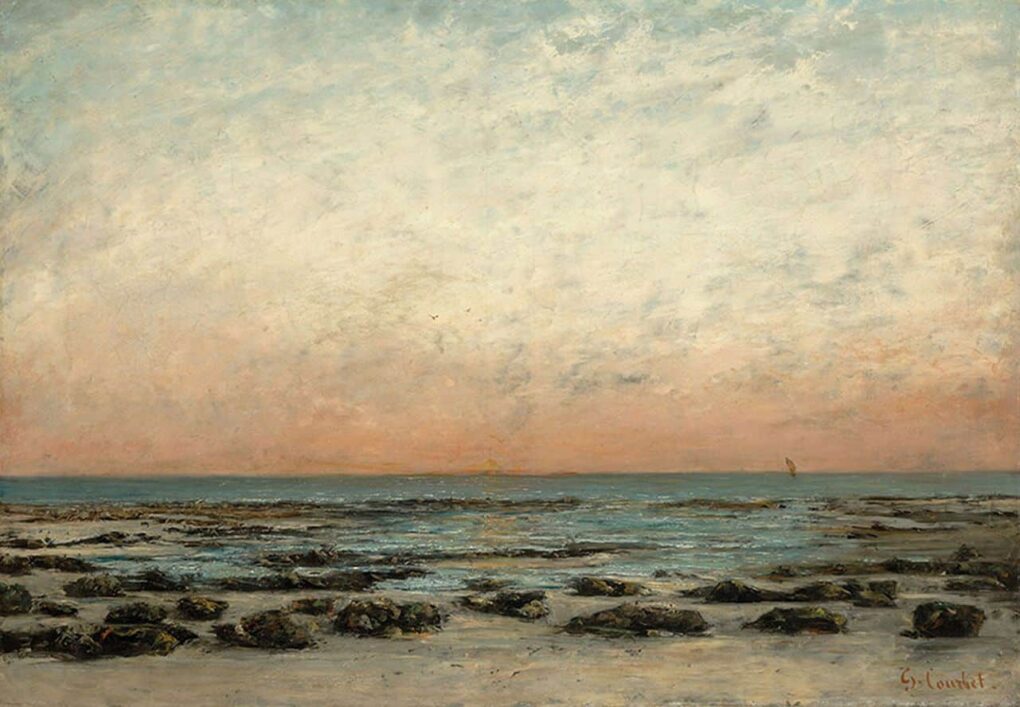 Coucher de soleil, Trouville - Gustave Courbet - Reproductions de tableaux et peintures haut de gamme