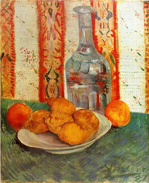 Still Life with Bottle and Lemons – Van Gogh Oil Painting Reproduction