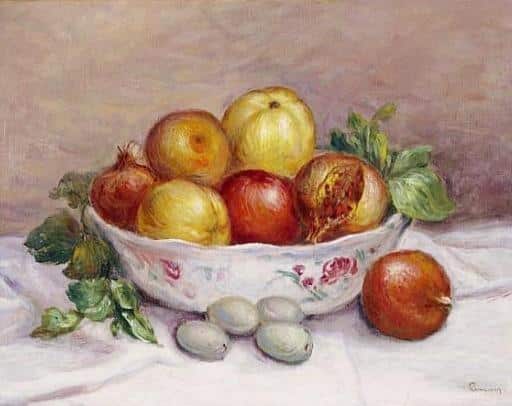 Still Life with a Pomegranate - Pierre-Auguste Renoir Oil Painting Reproduction