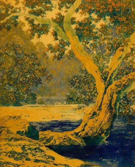 Study for Autumn Brook - Maxfield Parrish