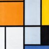 Tableau 3 avec l'orange - Mondrian - Reproductions de tableaux et peintures haut de gamme