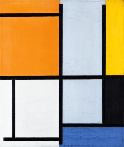 Table 3 with Orange - Mondrian